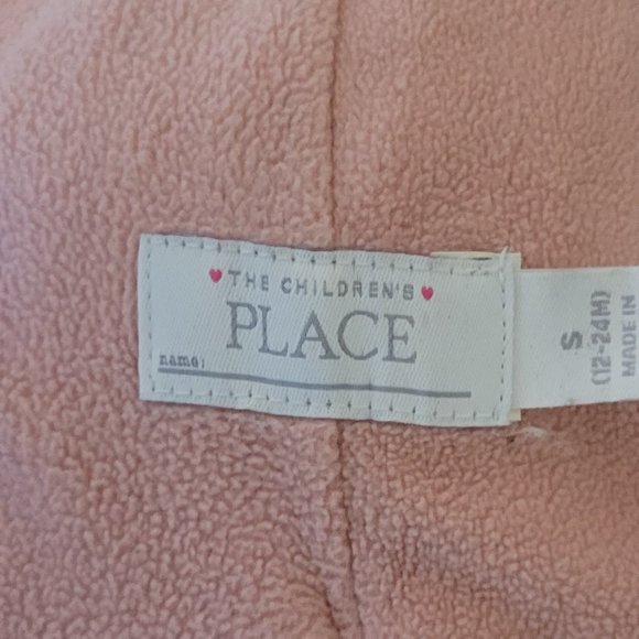 ❣️HP❣️Children's Place pink sequin LOVE Girl Power tabagon pom tassel hat sz:S - Picture 3 of 4